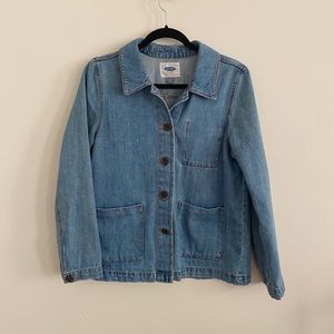 Denim shacket by Old Navy. Chest is 18in. Lightweight denim perfect for layering